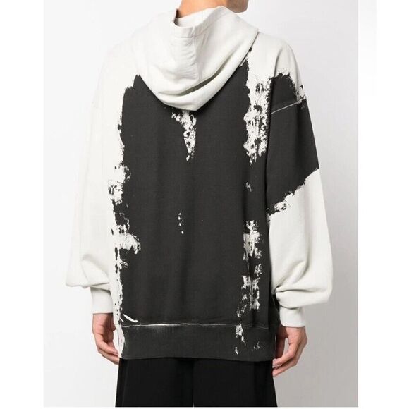 A Cold Wall Men's Paint Effect Brushstroke Black Hoodie Sweatshirt $400 NWT Sz M - Picture 3 of 14